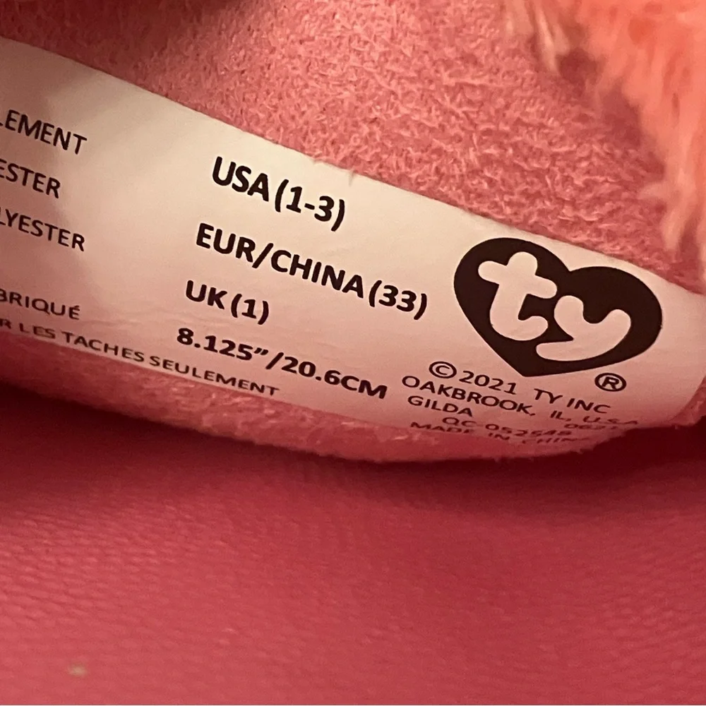 TY flamingo animal slippers